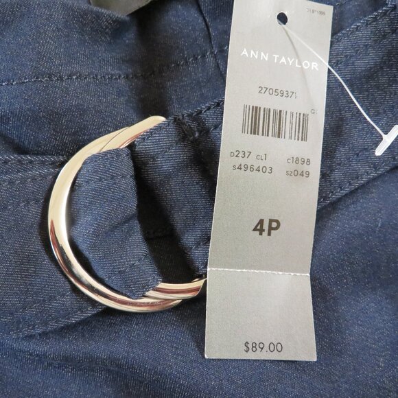 New! Ann Taylor 4P Denim A-Line Skirt - Picture 5 of 6